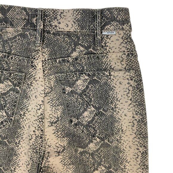 Mother The Hustler Flood Jean Boa Babe 24 Snake Print High Rise NEW - Picture 12 of 14